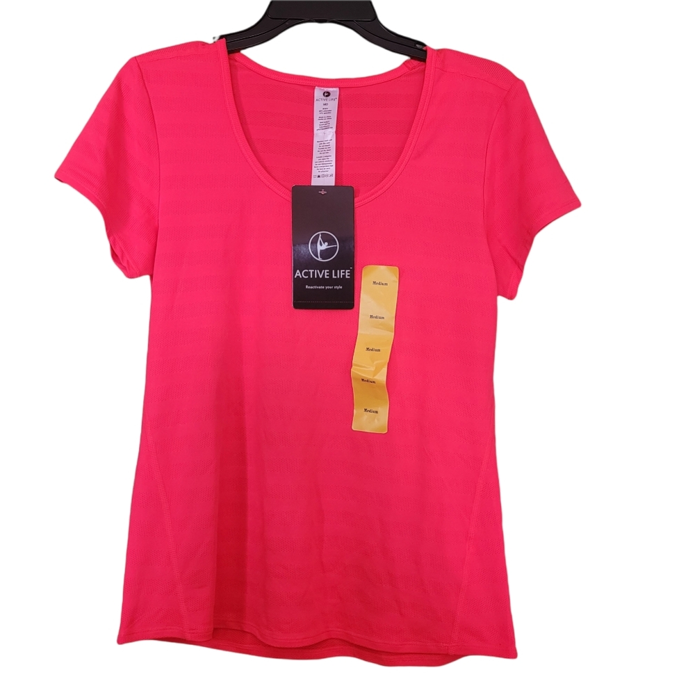 Active Life Moisture Wicking Short Sleeves T-Shirt Size M